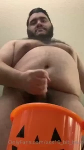 Happy halloween i got a treat for you gimme your bucket and lap it up