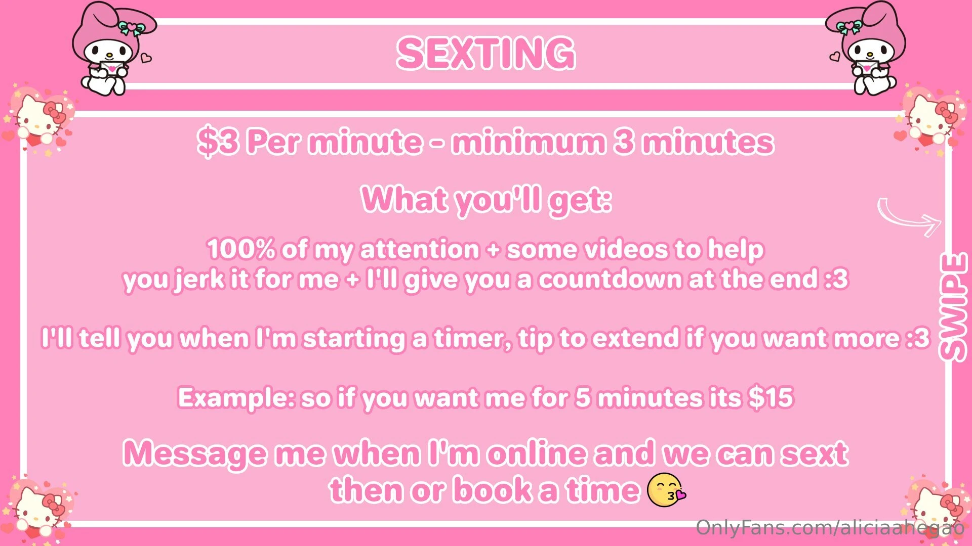 New menu im now offering customs girlfriend experience and sexting part 1 