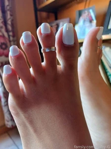 Part 2 look at those pretty white toes pedicure prettytoes part 5