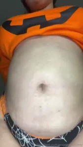 Jack-o-lantern vertical belly play vids part 1