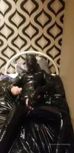 My first time in full latex catsuit