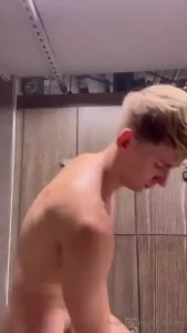Getting changed after a sweaty gym session