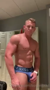 A little locker room play time before someone walked in this place is