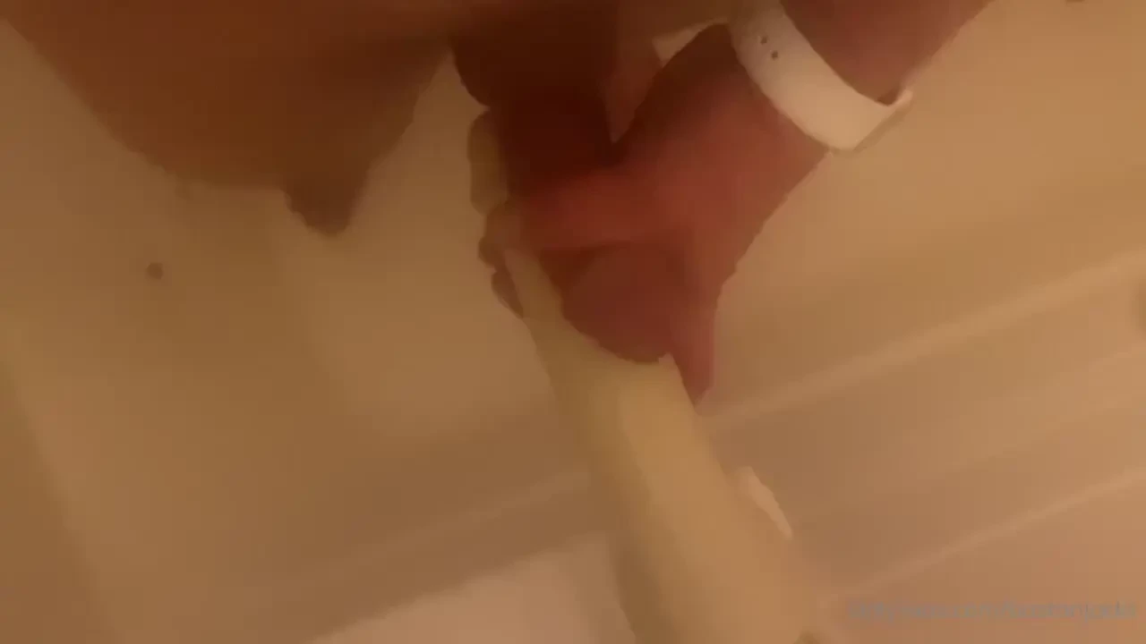 A little shower fun without the ring yeah it cums out the lower hole 