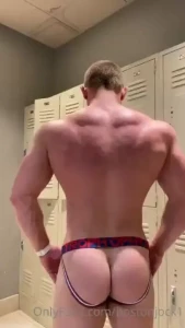 Gym flexing before shooting a scene tonight part 1