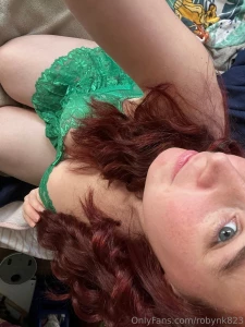 More pics in the green outfit this green with the red hair as always part 7