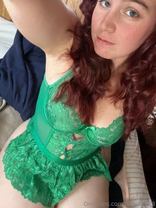 More pics in the green outfit this green with the red hair as always