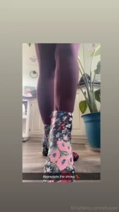 It s too cold for nudes this morning daddy but look at my new shoes