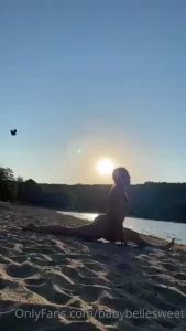 Would you practice with me on the beach or just watch