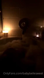 Unwinding with a bubble bath