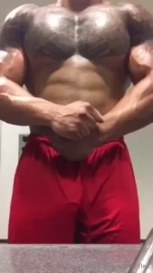 Flexing at the gym