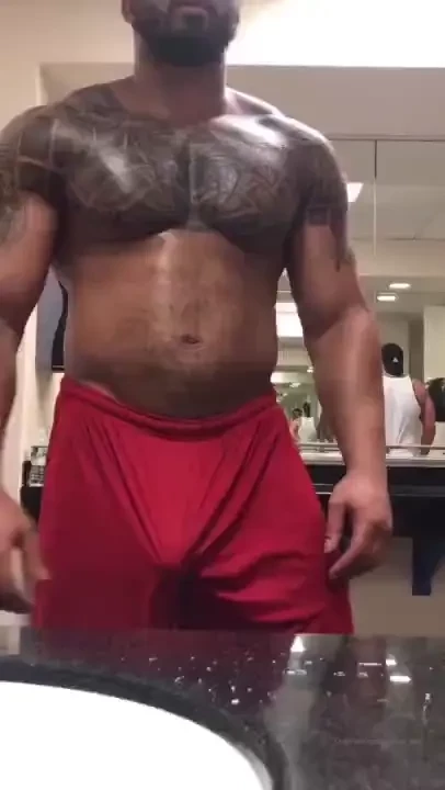 He was staring at my bulge my whole workout followed me in the 