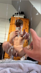 I was home alone and so horny i played with myself stroking my hard