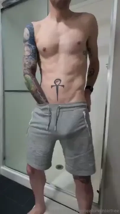 Water dripping down the body and playing just for you 