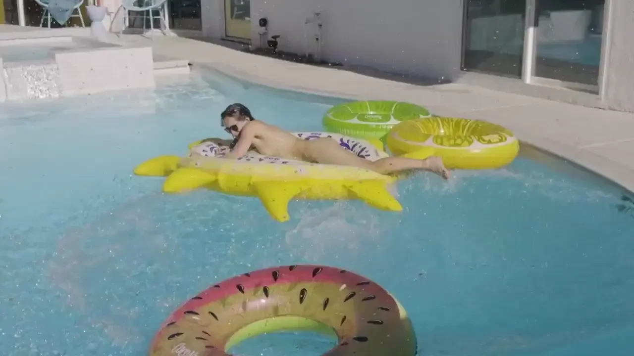 A fun day of playing around naked in the pool part 2 