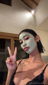 Spending the evening with my favorite combo skincare and a good series