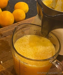 Buying a juicer was the best decision ever fresh orange juice in the