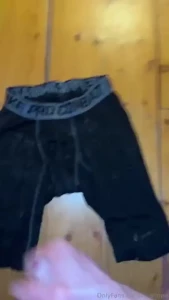 It s been a while since i got a pair of shorts so covered in cum must