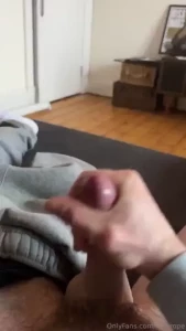 You go over to your friends house and you see cum all over the sofa