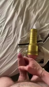 Edging up with my fleshlight feels so good before shooting a fucking