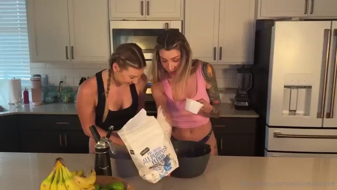 I love baking with mathema-kitten watch us bake and eat each others 