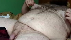 Lost control while edging on my belly had a big load in my balls and