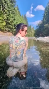 A beautiful day to find me swimming naked in the river