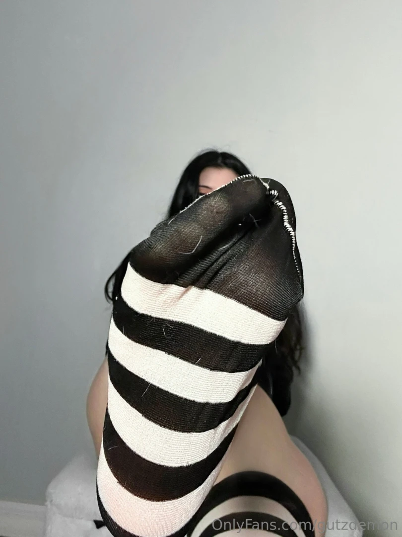 Green or black thong with striped thigh highs part 2 