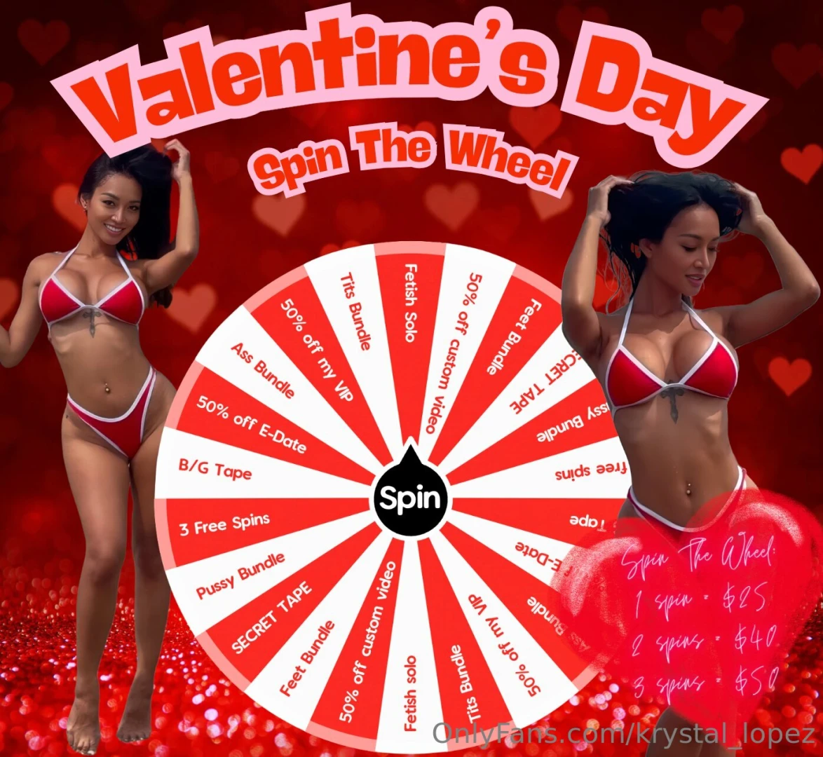 Valentine s day spin the wheel so the day of love is getting closer 