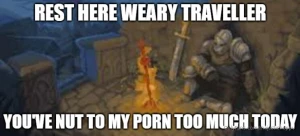 Rest here weary traveller you ve bust too many fat nuts to my porn for