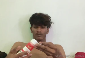 Lubricant with my fatty dick shaking at night