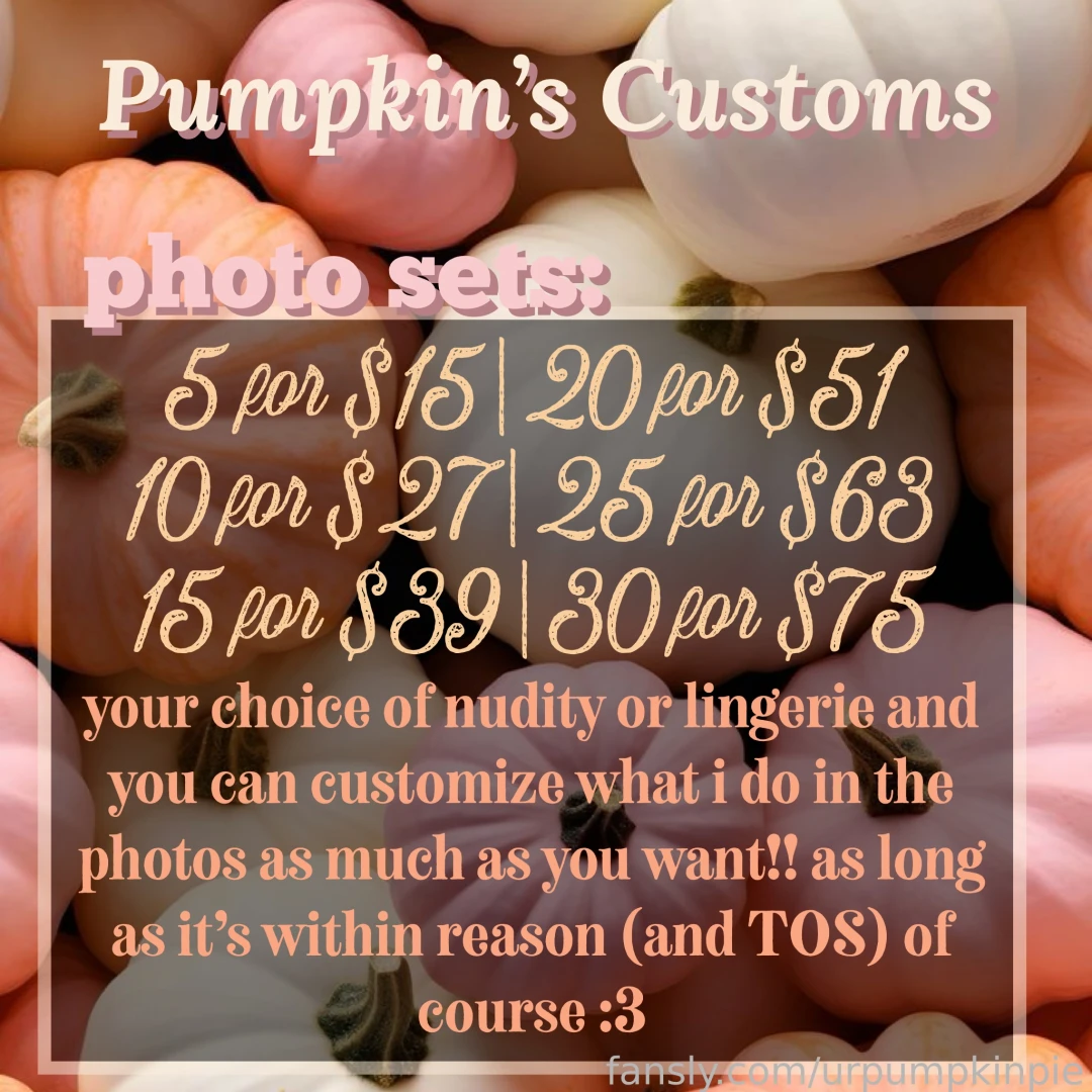 Here are my customs menus so you cuties can take a look and see if you 