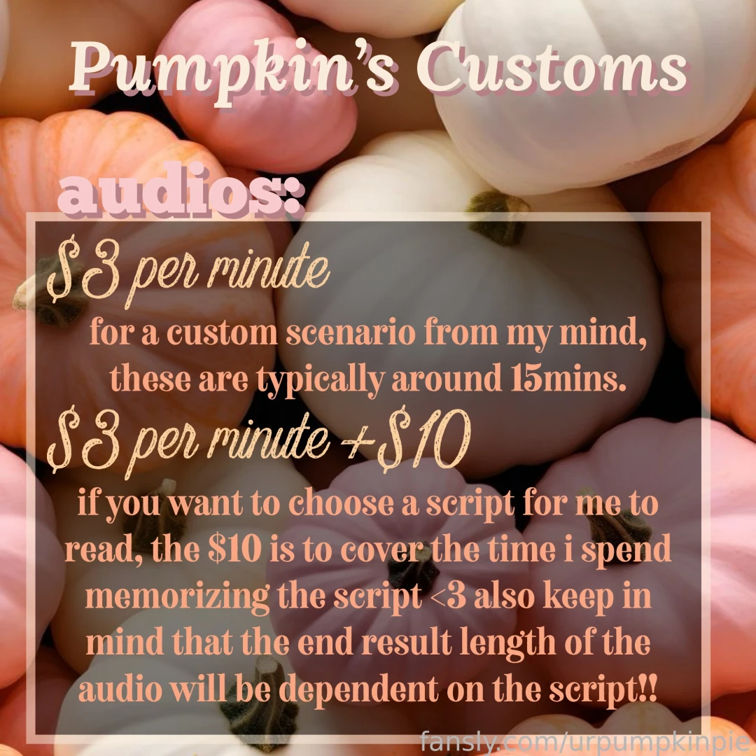 Here are my customs menus so you cuties can take a look and see if you part 2 