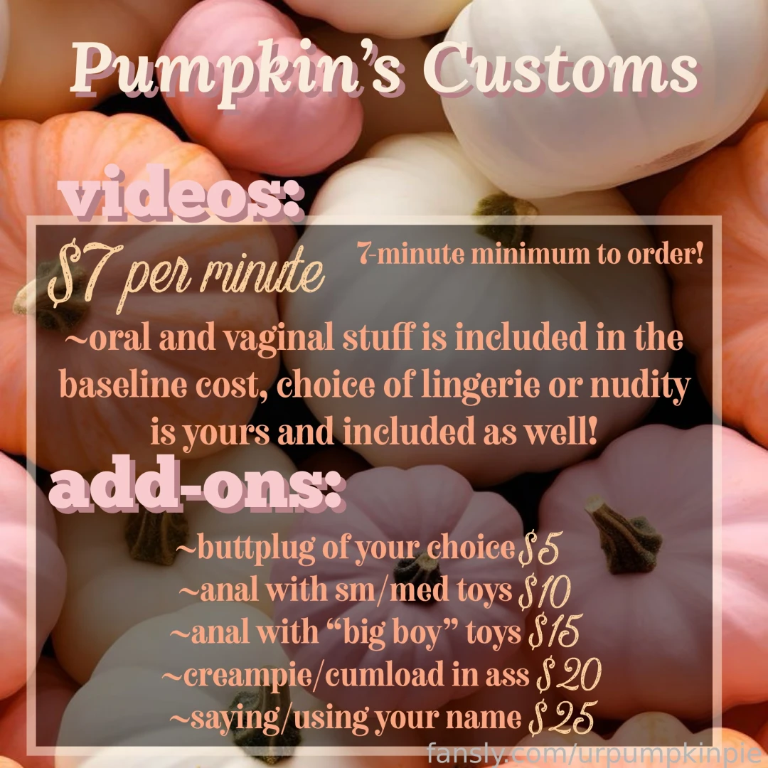 Here are my customs menus so you cuties can take a look and see if you part 1 
