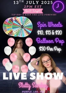 Will you be attending my live stream this sunday 13th july 2pm est