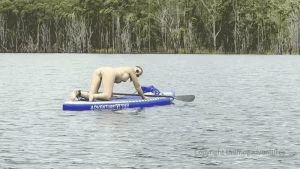 Fun day down at the dam testing out my new stand up paddle board shot