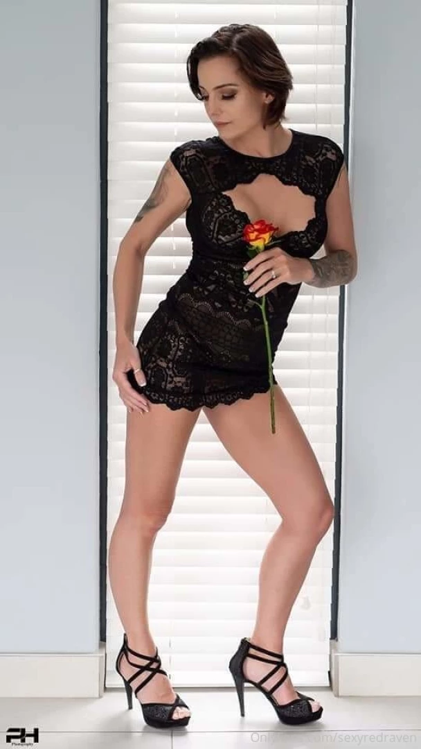 Classic the little black number and the shorter hair 