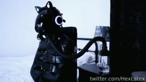 Poor drone helplessly bound with no hope of escape all its air forced