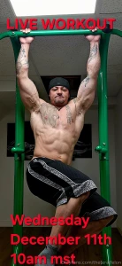 Going live for a home workout cum stop in see if i end up naked by the