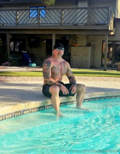 Even though the water is cold this cock still is ready to cum out and