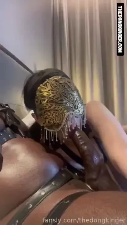 Look at that inferior clitty locked up as this sissy bitch serves her 