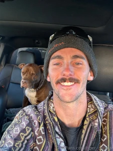 Me and my dog on a road trip to colorado this week part 1