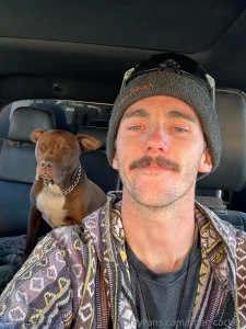 Me and my dog on a road trip to colorado this week