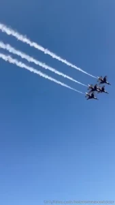 Went to the air show we got to walk into cargo planes and saw several
