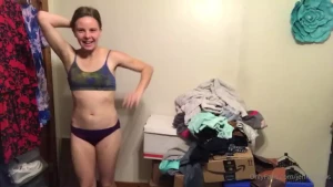 Trying on and off a few of my underclothes from yesteryears tip 15 to