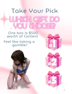 Feeling lucky tip 25 under this post and pick a box in the comments