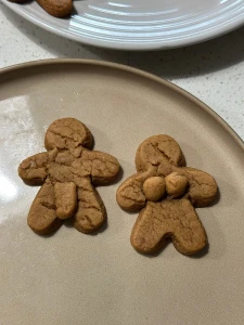 I made some naughty gingerbread cookies today and obviously i had to