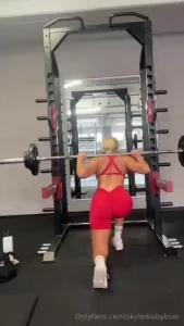 Lifting weights and working on my curves hope you like the view from