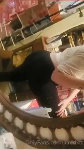 I have been cleaning today babes found myself in my office mirror like