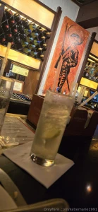 Little drink to calm the nerves before meeting up with skimpypoolboy